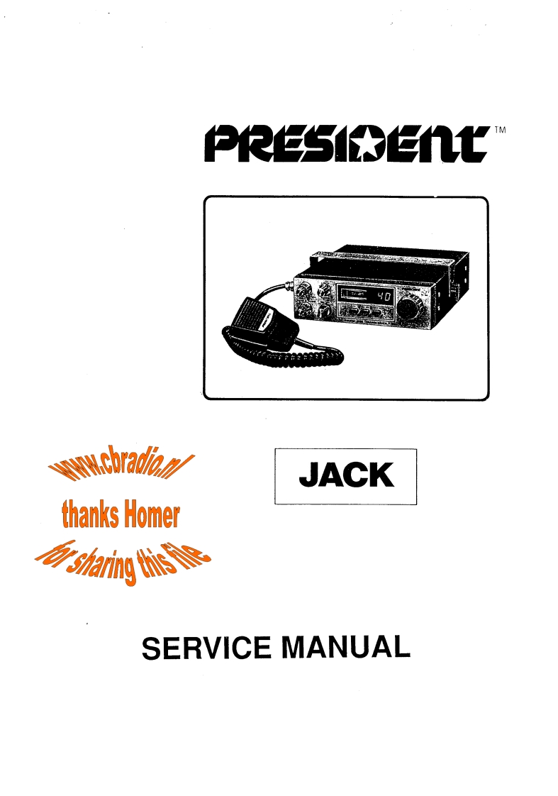 President_Jack_PC893_40ch_Homer_ENG维修说明书手册含电气原理图