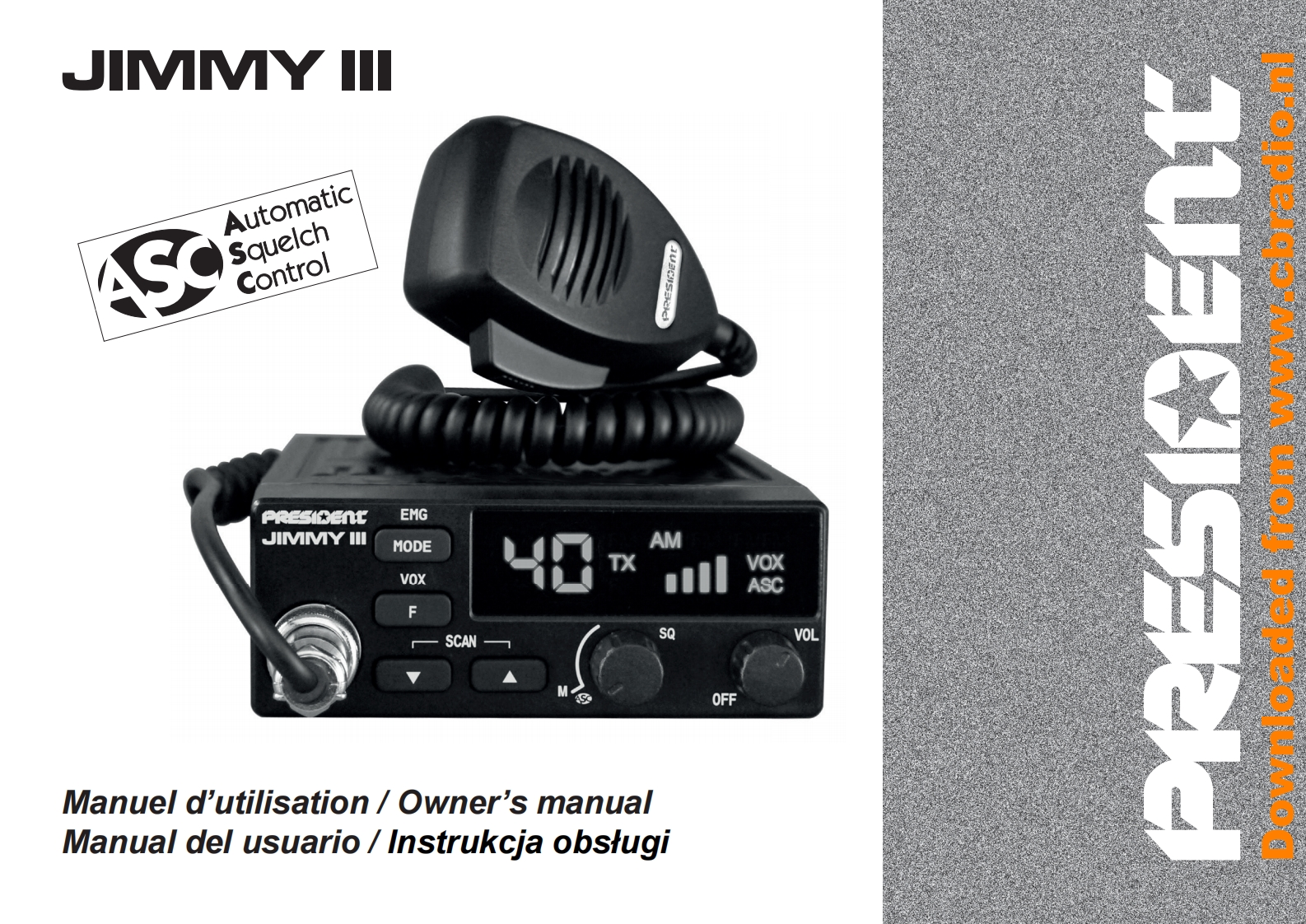 President_Jimmy_III_使用说明书手册_FR_DE_ESP