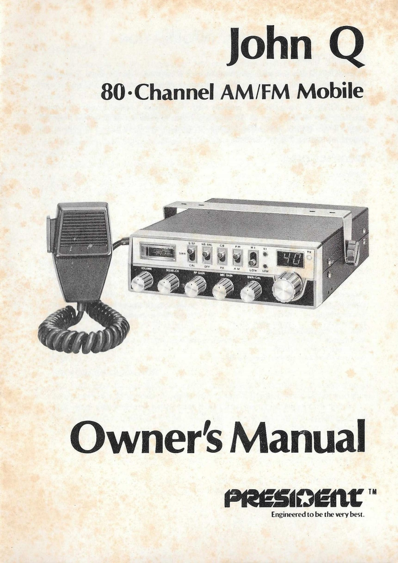 President_JohnQ_(80ch)_Manual操作说明书手册