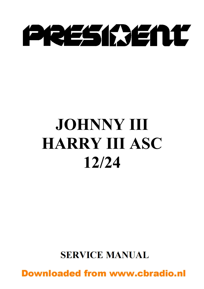 President_Johnny_III_ASC_24V_ENG维修说明书手册含电气原理图