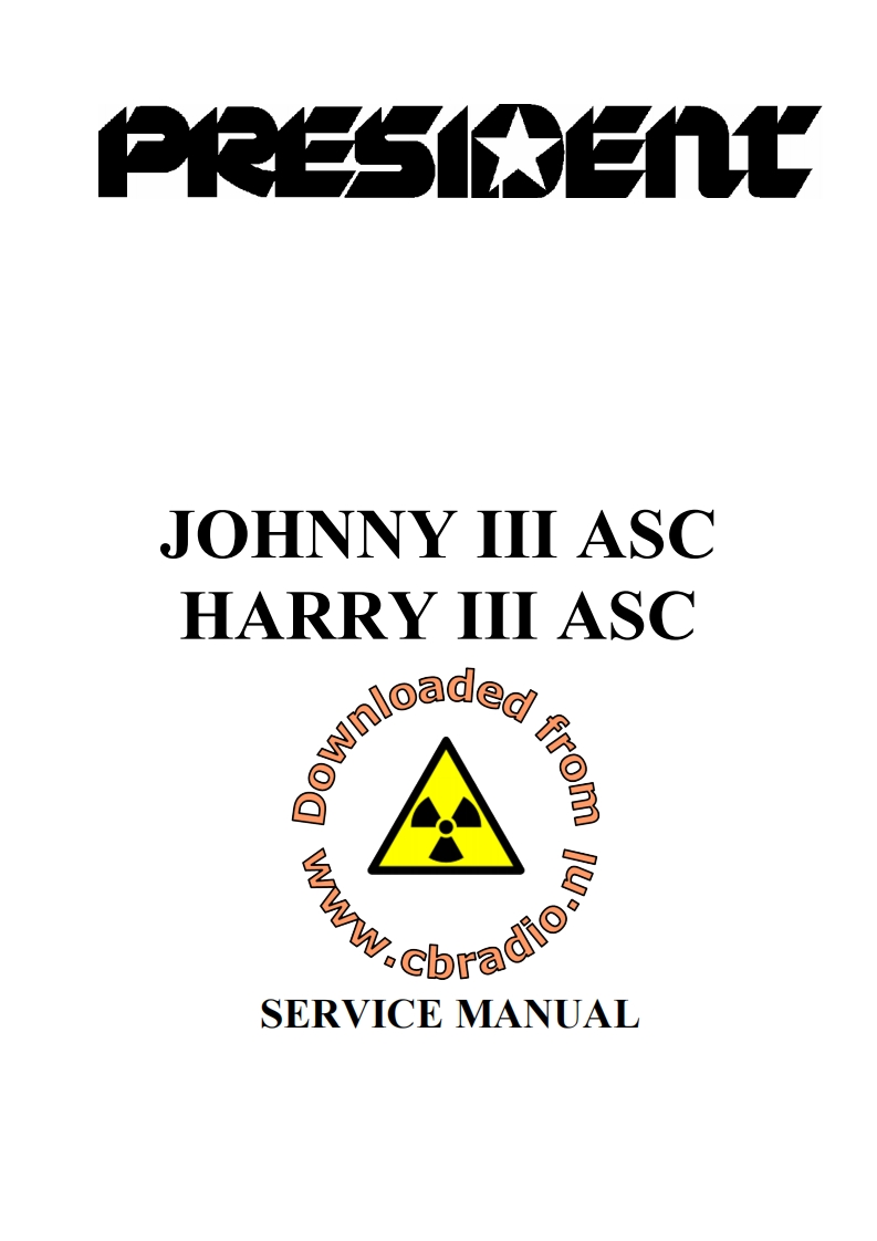 President_Johnny_III_ASC_ENG维修说明书手册含电气原理图