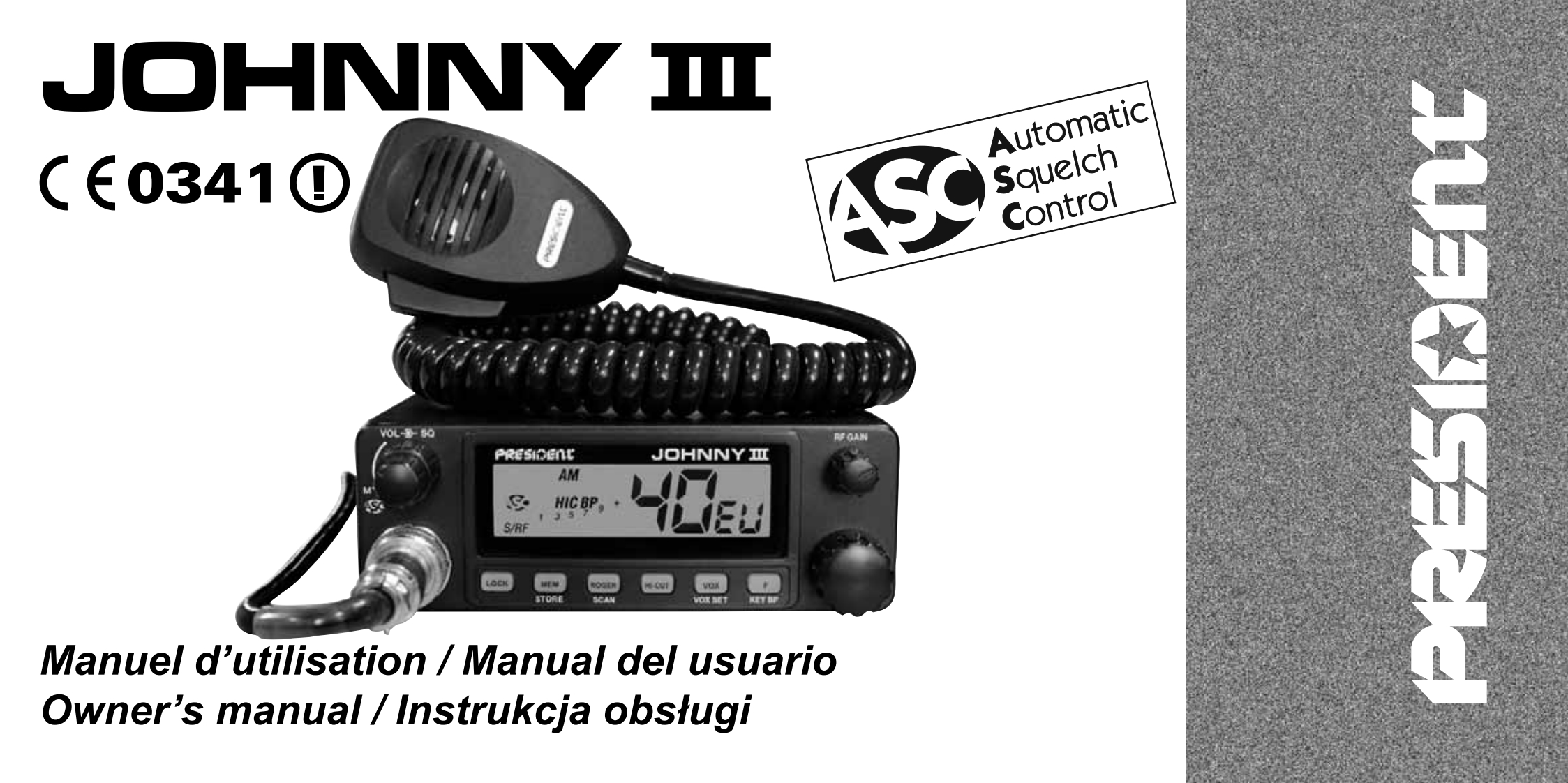 President_Johnny_III_ASC_Manual操作说明书手册