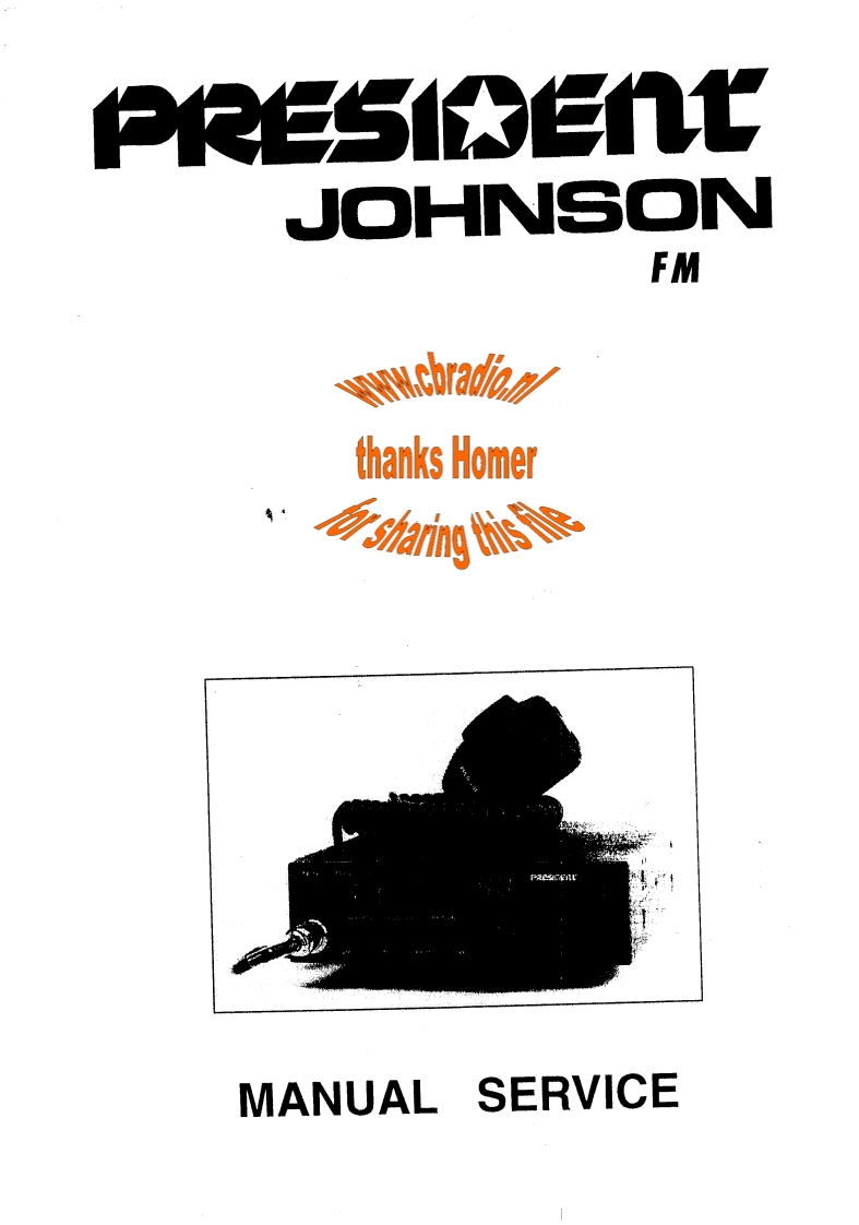 President_Johnson_FM_Homer_ENG维修说明书手册含电气原理图