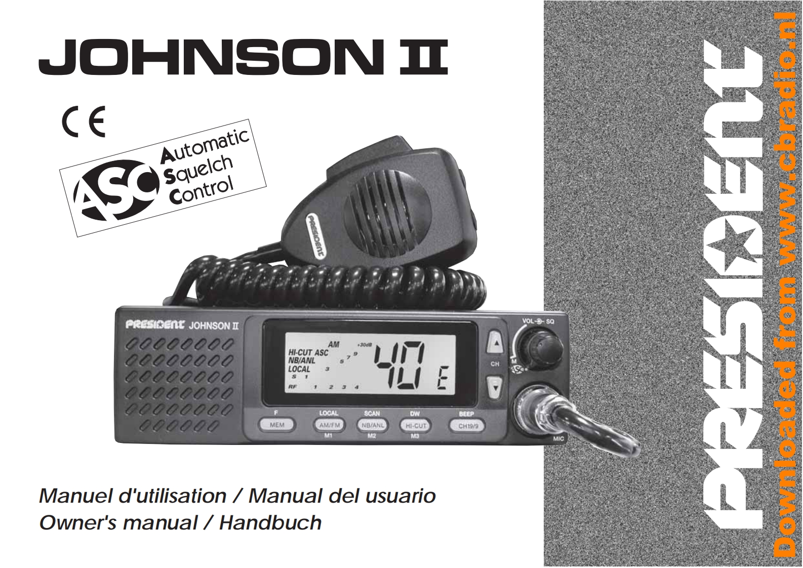 President_Johnson_II_ENG_ESP_DE_FR操作说明书手册