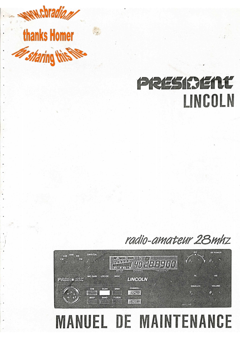 President_Lincoln_Homer_FR维修说明书手册含电气原理图