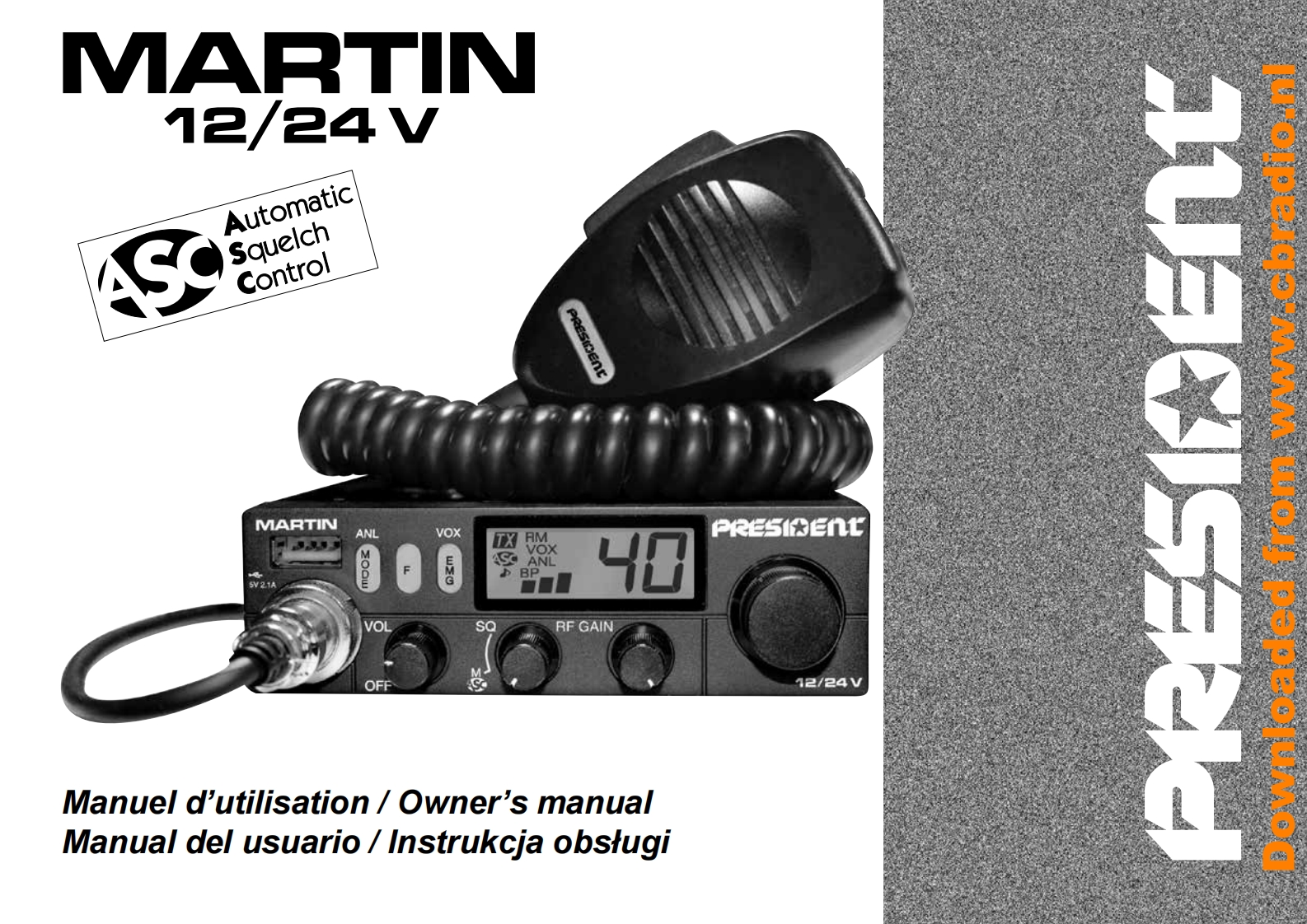 President_Martin_ASC_ENG_FR_ESP_PL操作说明书手册