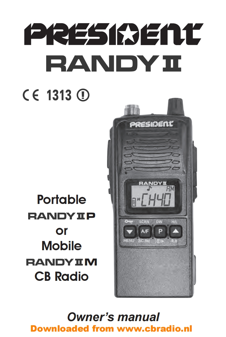 President_Randy_II_使用说明书手册