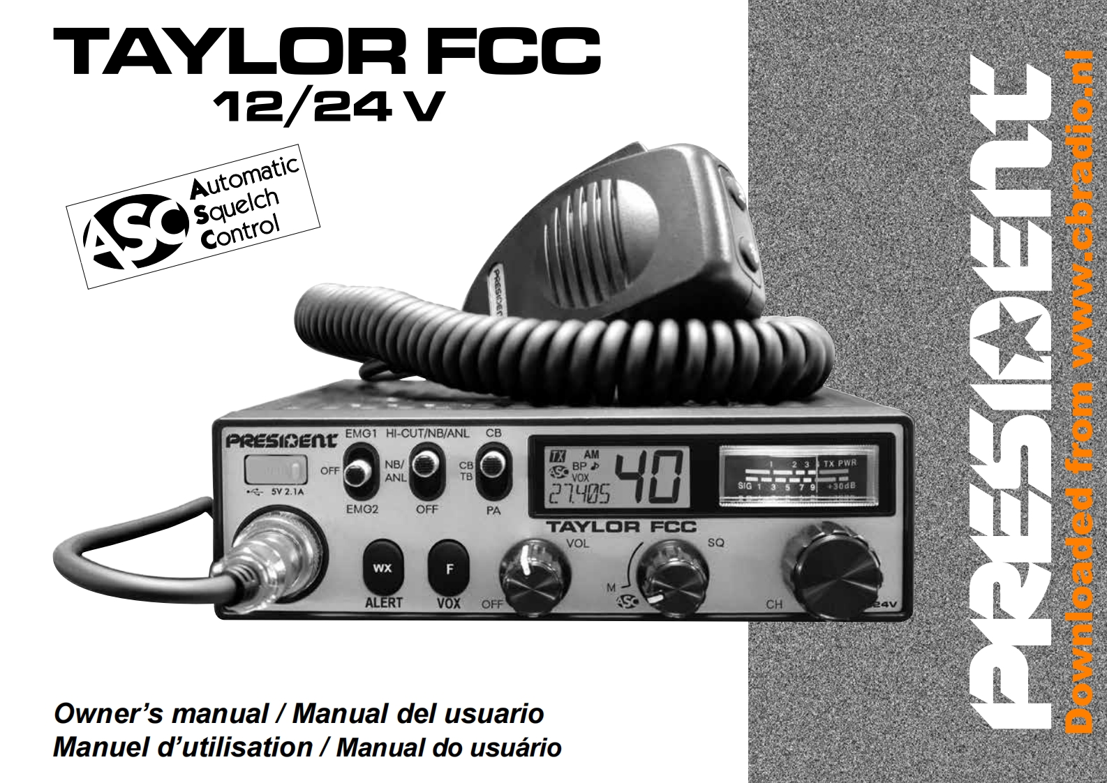 President_Taylor_FCC_使用说明书手册_ESP_PO_FR_V102