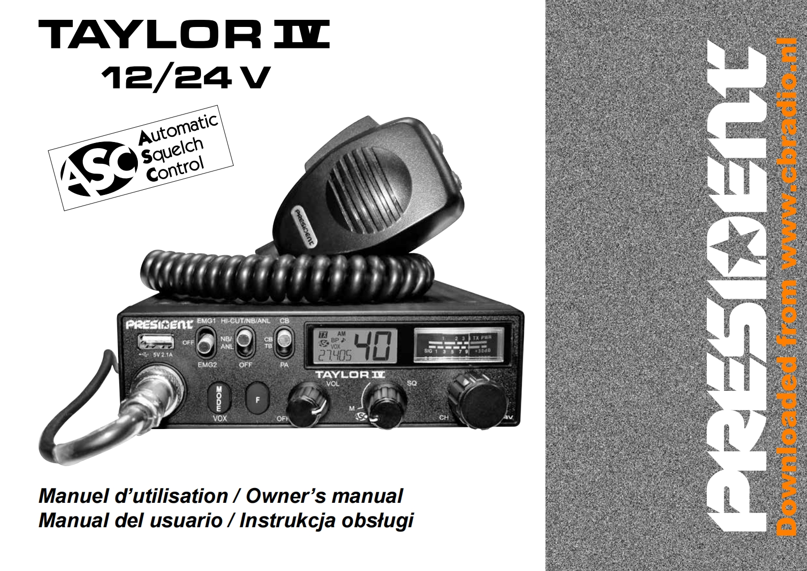President_Taylor_IV_ASC_使用说明书手册_FR_ESP_PL_V1.02