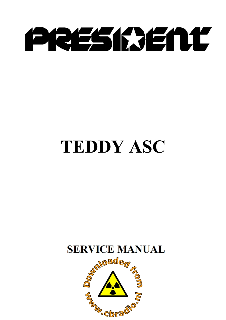 President_Teddy_ASC_ENG维修说明书手册含电气原理图