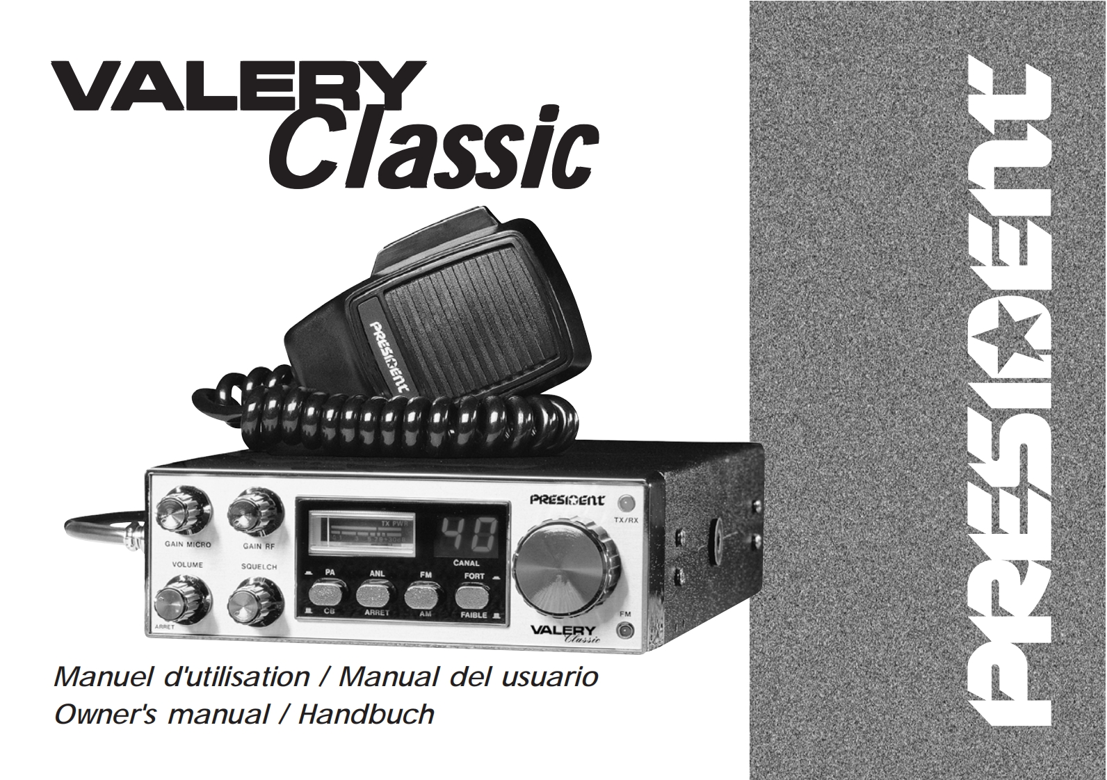 President_Valery_Classic_Manual操作说明书手册