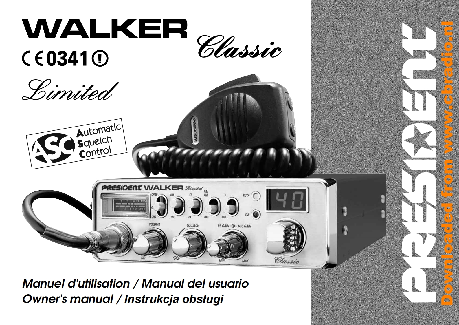 President_Walker_ASC_Classic_Chrome_FR_使用说明书手册_ES_PL_v1.01