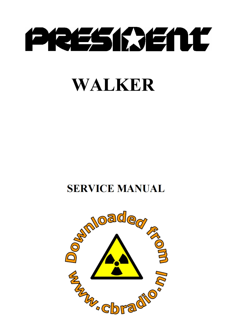 President_Walker_ENG维修说明书手册含电气原理图