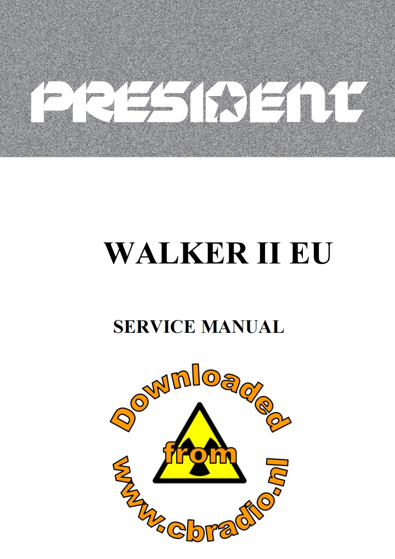 President_Walker_II_EU_ENG维修说明书手册含电气原理图