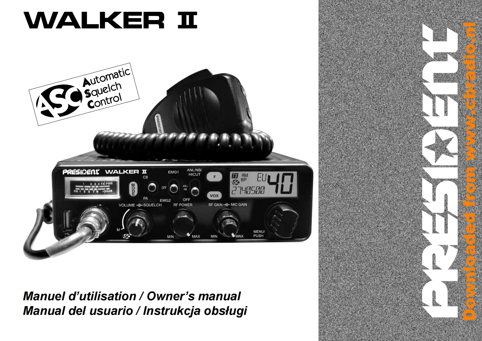 President_Walker_II_v3.01_ENG_ESP_FR_PL操作说明书手册