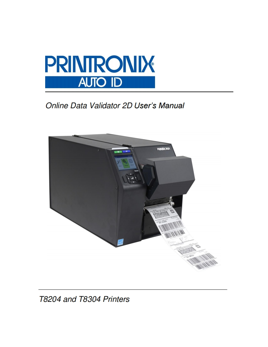 Printronix-Online-Data-Validator-2DUser’s-操作说明书手册-P180045D_UM_ODV2D