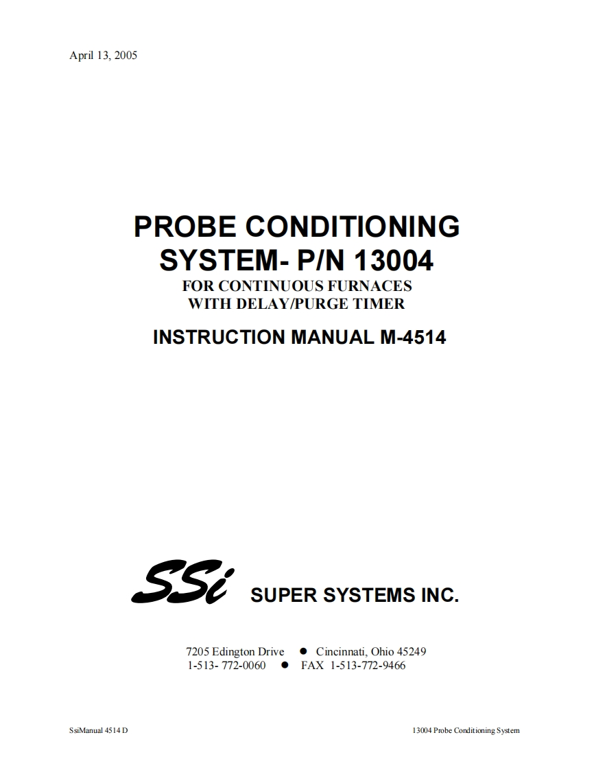 Probe_Conditioning_System_13004_操作说明书手册