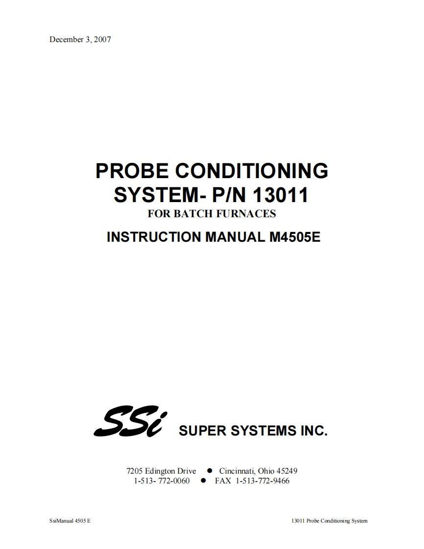 Probe_Conditioning_System_13011_操作说明书手册