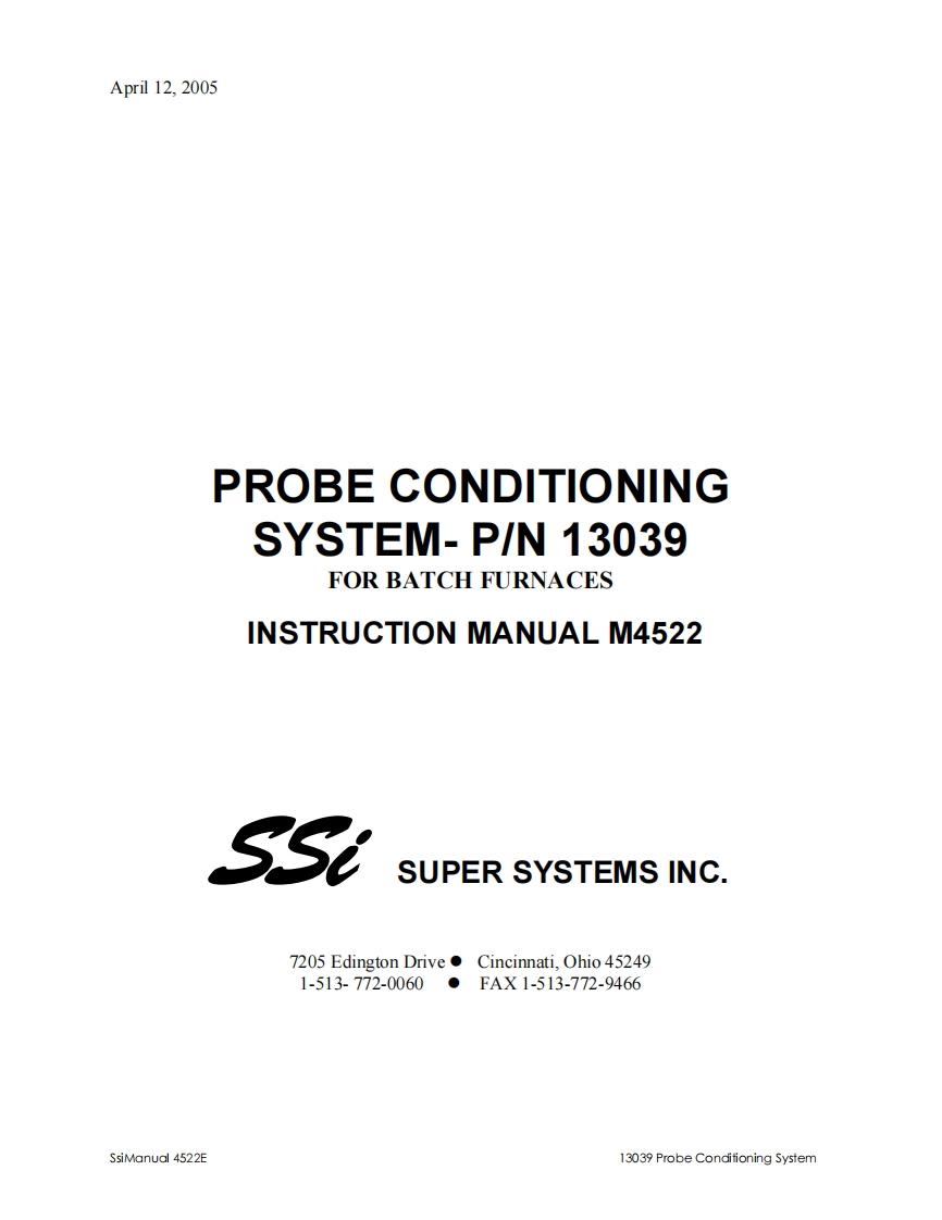 Probe_Conditioning_System_13039_操作说明书手册