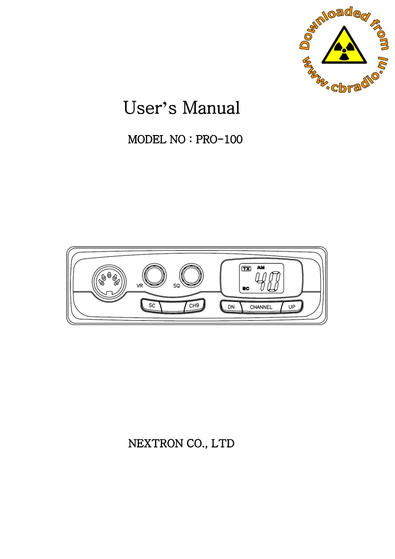 Procom100_使用说明书手册