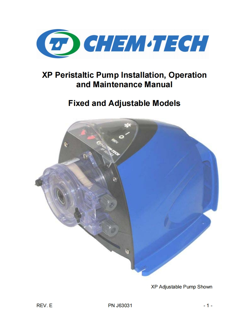 Pulsafeeder_Chem-Tech_XP_Series_手册说明书指南