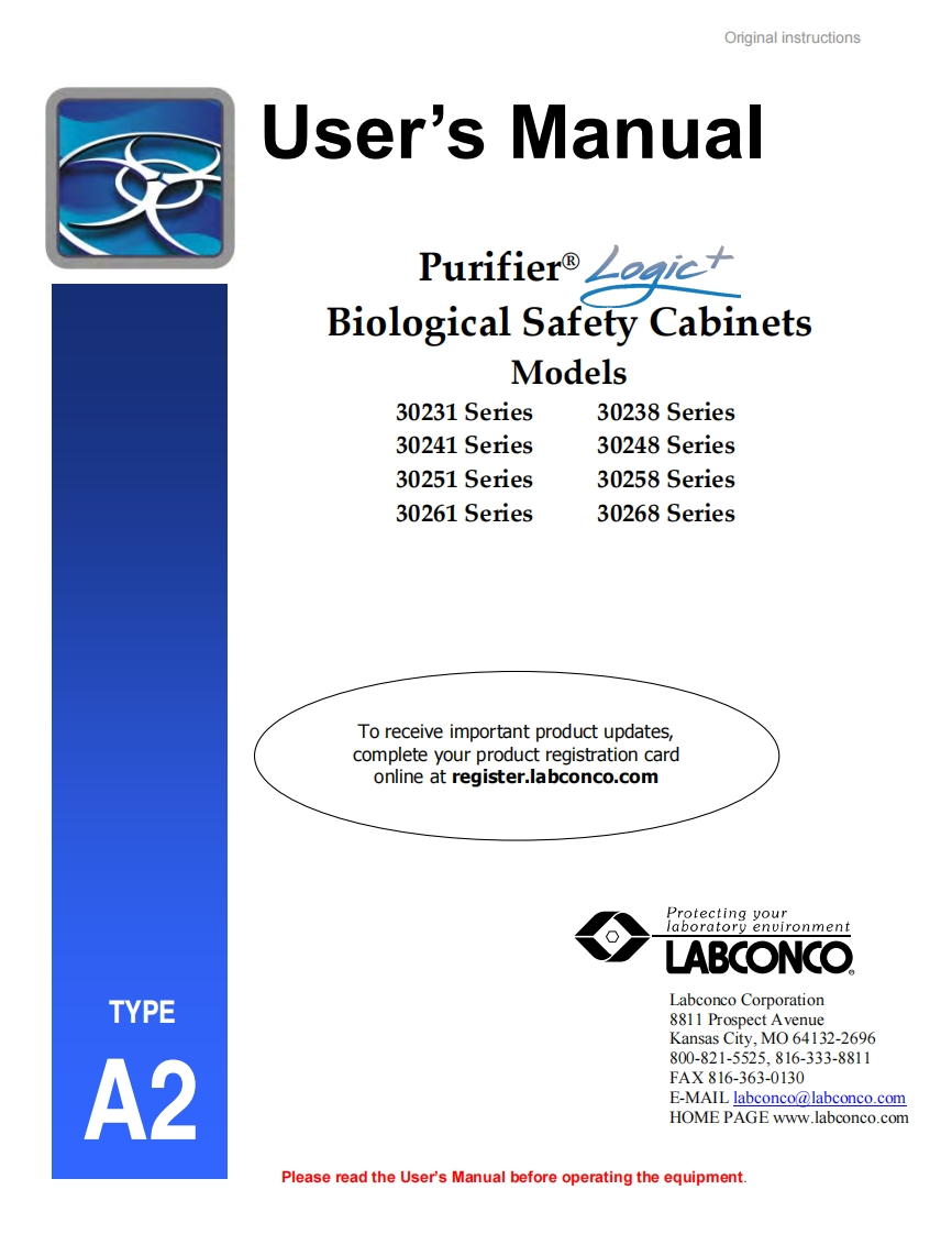 Purifier-Logic-Class-II-Type-A2-Biosafety-Cabinet-Users-Manual-After-2019