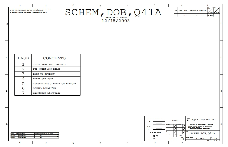 Q41A-DOB---051-6601---REV-01笔记本电器原理图