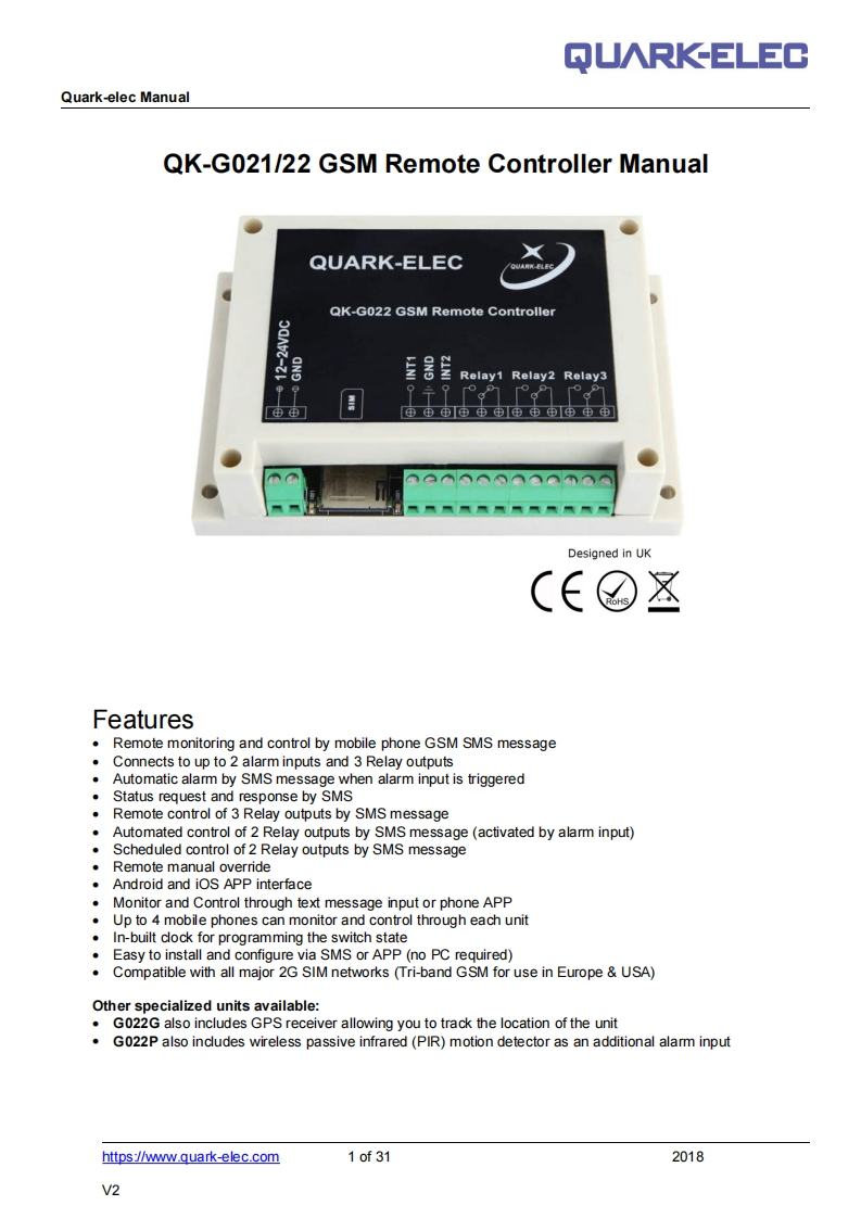 QK-G021_manual操作说明书手册