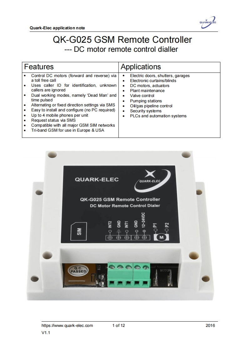 QK-G025_manual操作说明书手册