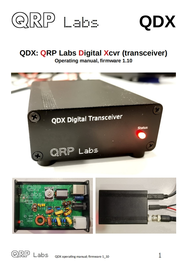 QRP_Labs_QDX_使用说明书手册