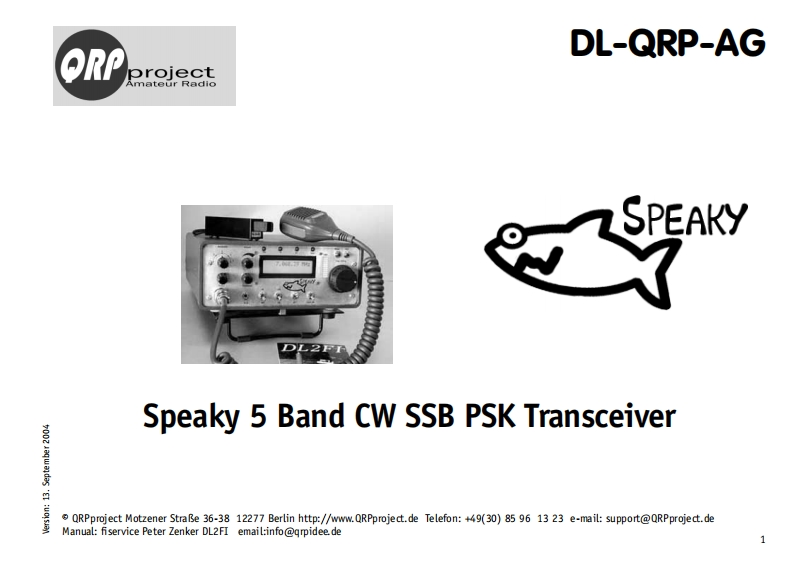 QRPproject_Speaky_5_bands_使用说明书手册_2004