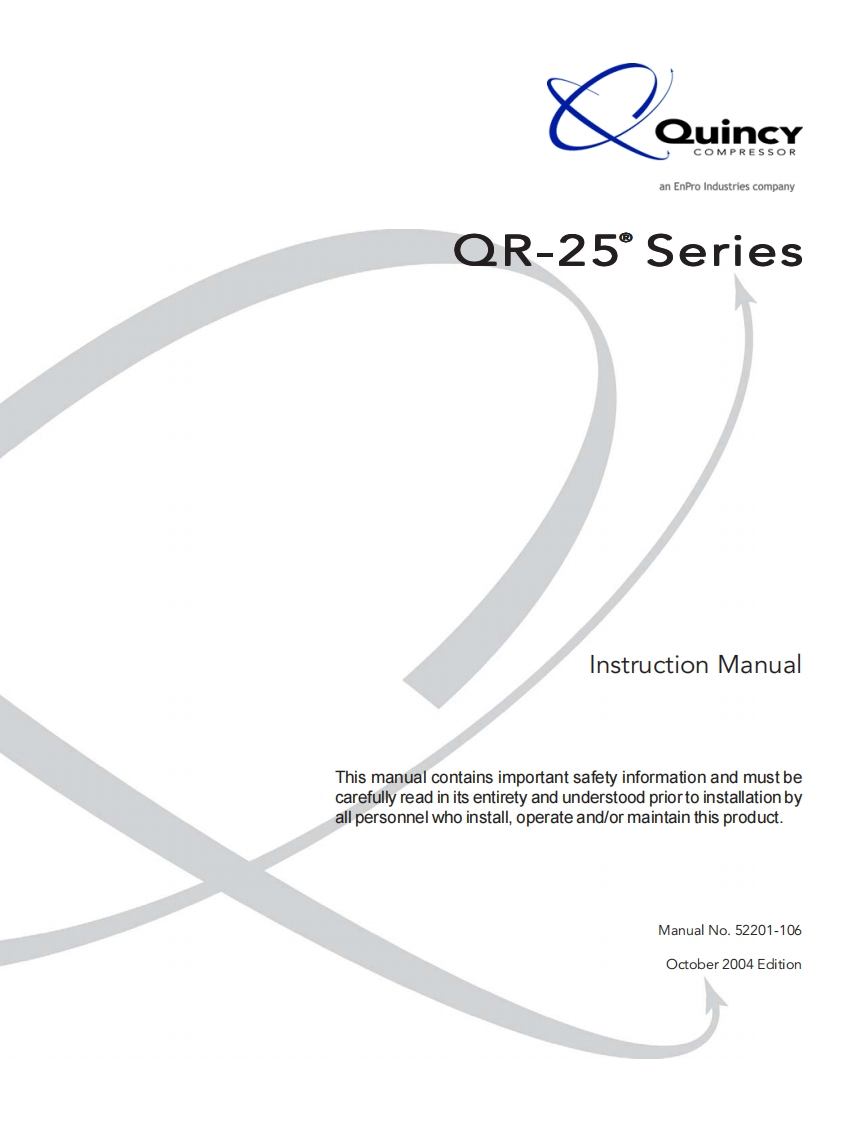 Quincy-QR25-Pump-操作说明书手册