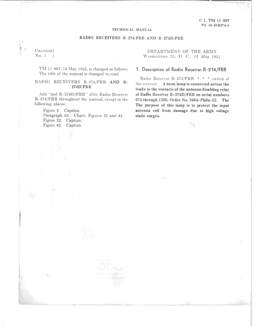 R-274_A_C_D_user操作说明书手册_serv维修手册含电器原理图_KG7BZ_TM-11-897_1962