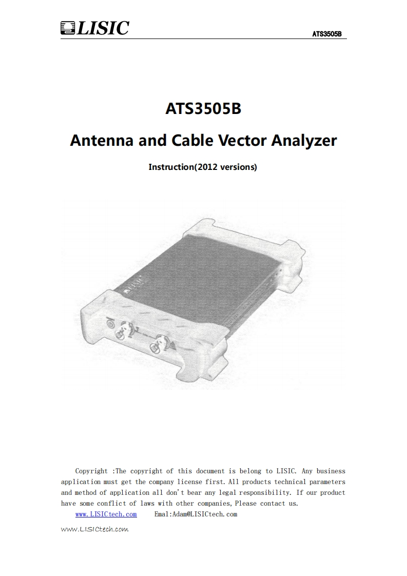 RA-3505B-Manual操作说明书手册