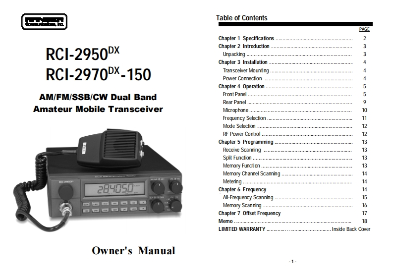 RCI-2950DX-RCI-2970DX-150_Manual操作说明书手册