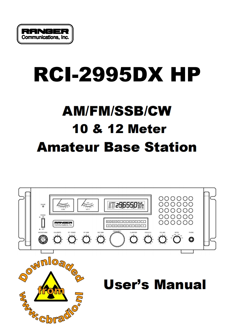 RCI_2995DX-HP_ENG操作说明书手册