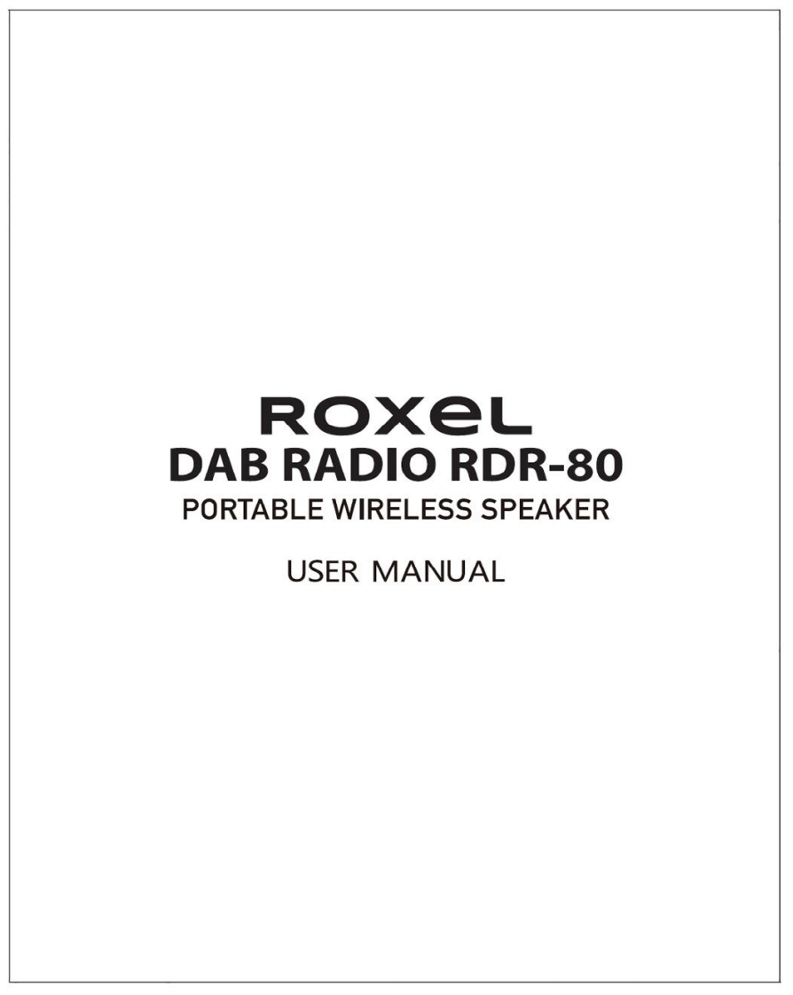 RDR-80-操作说明书手册