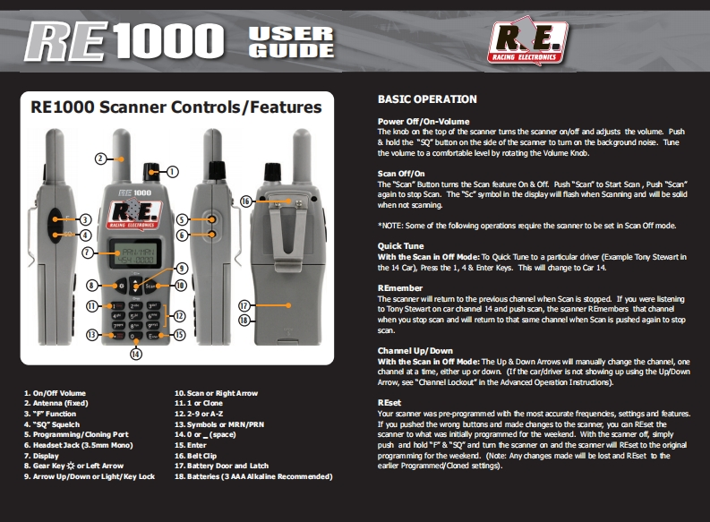 RE1000_UserGuide操作说明书手册