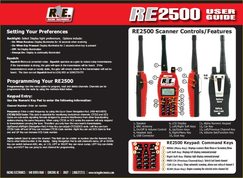 RE2500_Guide操作说明书手册