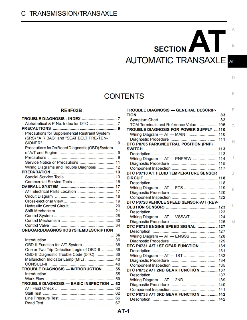 RE4F03B_RE4F04B变速箱维修手册