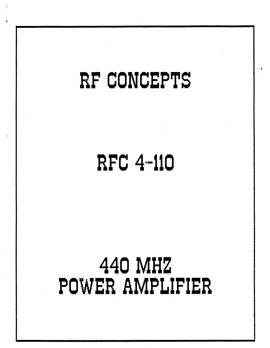 RF-Concepts_RFC_4-110_Manual操作说明书手册