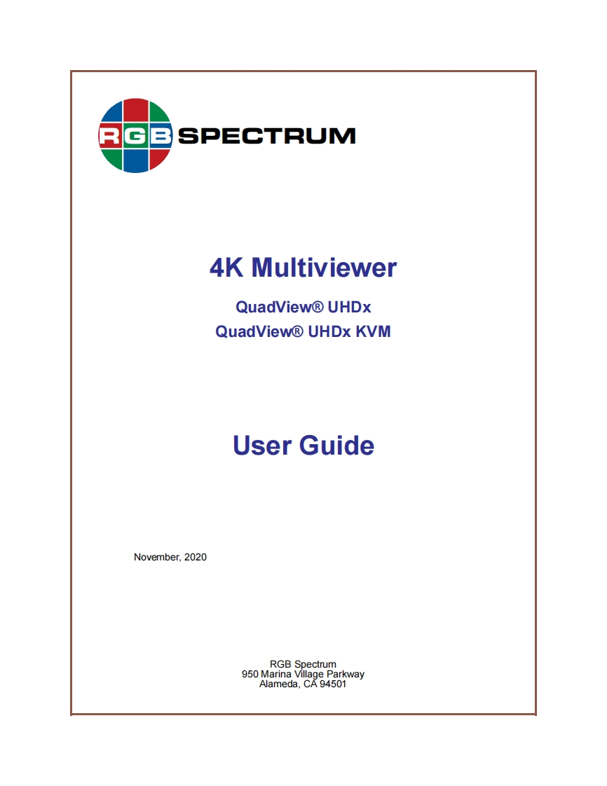 RGB-Spectrum-QuadView-KVM-UHDx-操作说明书手册-11-2020