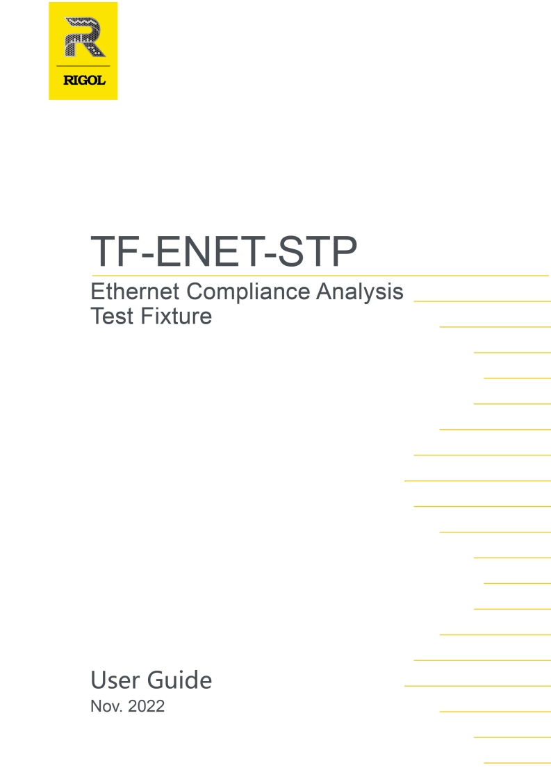 RIGOL-100-1000-Base-T-Fixture-LAN_操作说明书手册_EN