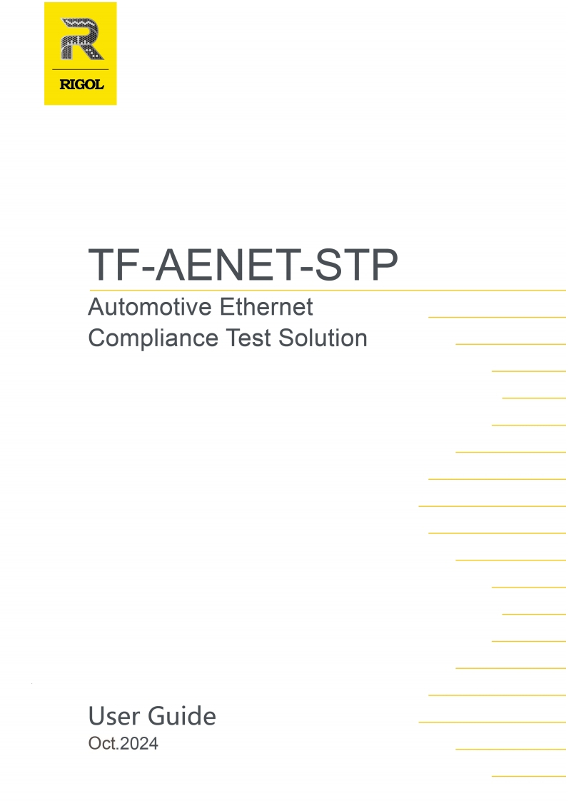RIGOL-100-1000-Base-T1-Fixture_AETH_操作说明书手册_EN