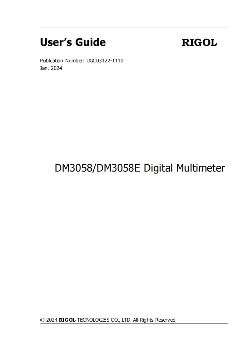 RIGOL-DM3058_操作说明书手册_EN