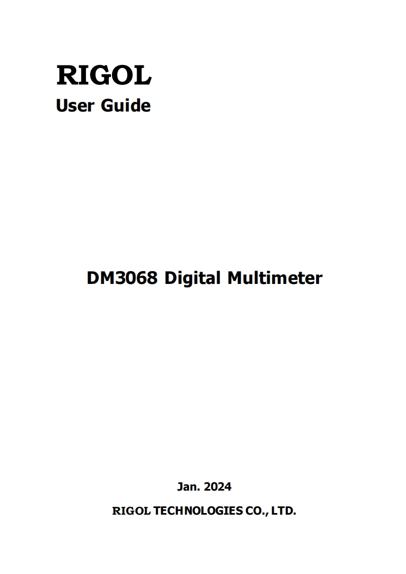 RIGOL-DM3068_操作说明书手册_EN