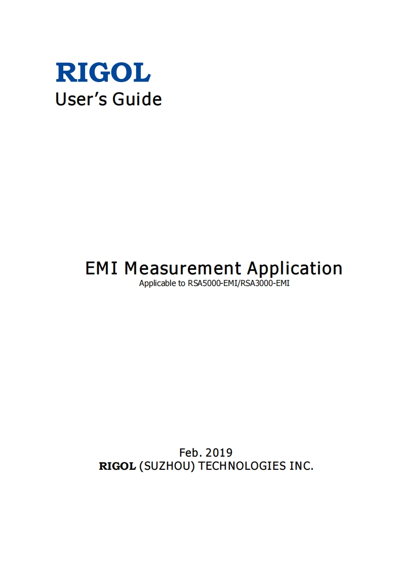 RIGOL-EMI_操作说明书手册_EN-1