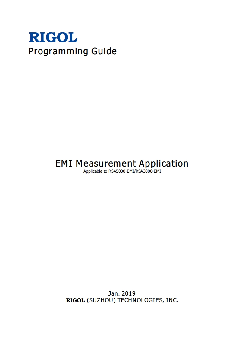 RIGOL-EMI_编程操作说明书手册_EN
