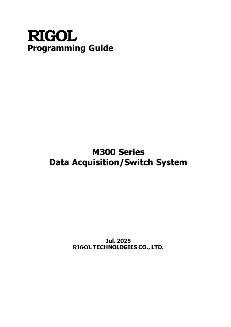 RIGOL-M300_编程操作说明书手册_EN