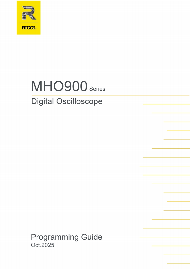RIGOL-MHO900-编程操作说明书手册